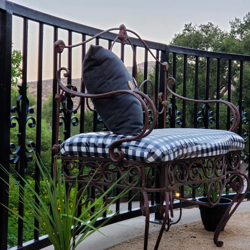 DIY bench covering is easy. 